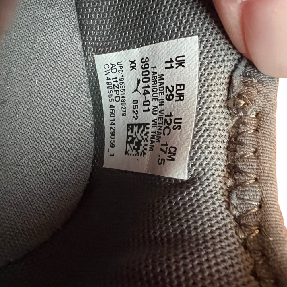 Boys Puma Sneakers, Slip On, No Tie, 12C, Gray Blue Black, EUC - Picture 3 of 5